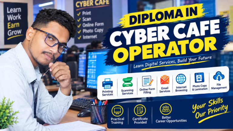 DIPLOMA IN CYBER CAFE OPERATOR